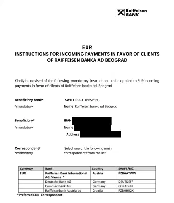 Пример бумажки с реквизитами, где черные квадраты, ваши данные