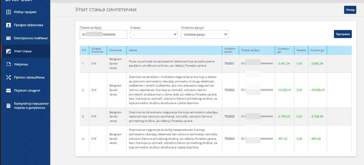 Вид страницы