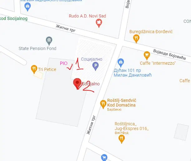 1. Пенсионный, 2. Socijalno