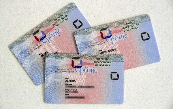 Пример пластиковой здравственой картицы