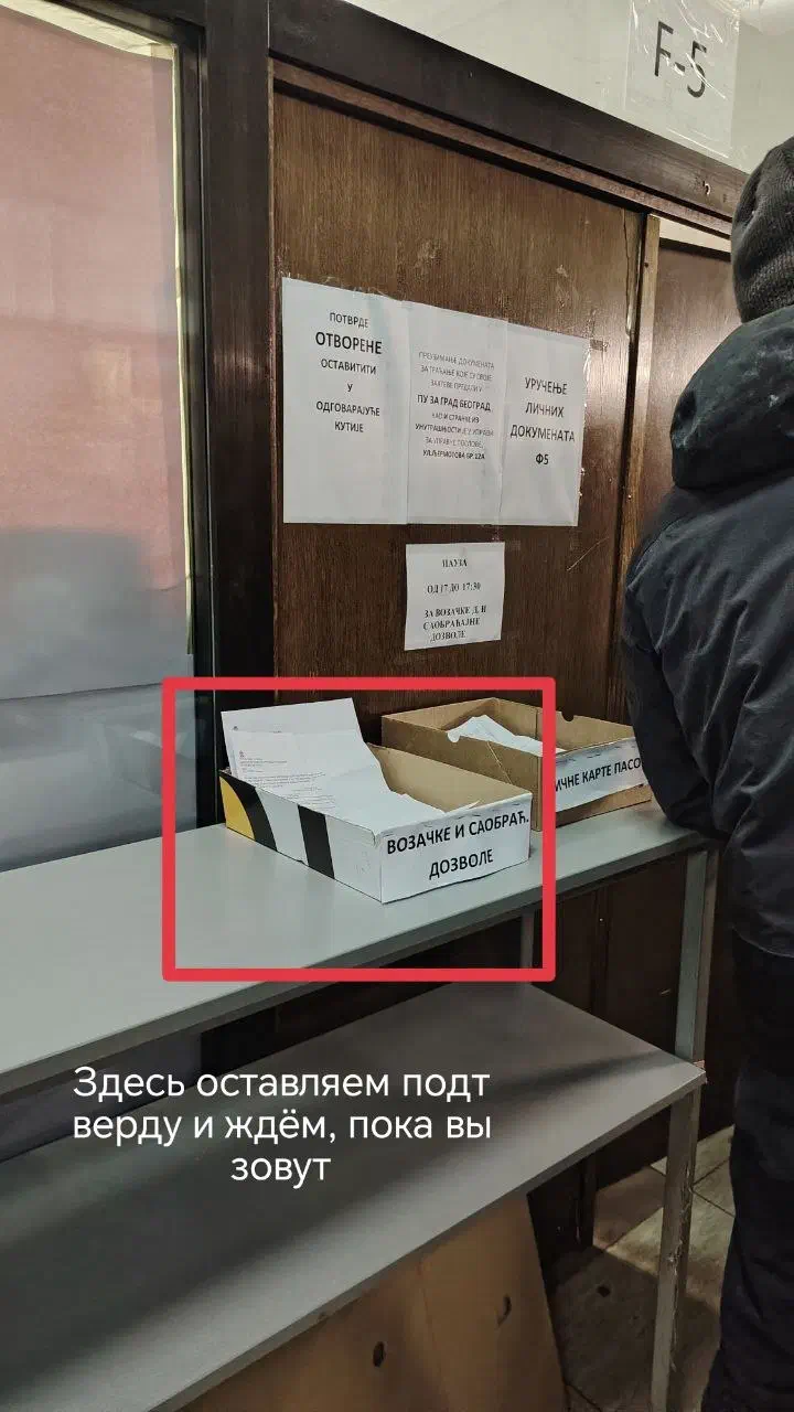 Коробка «возачке и саобрач.дозволе»